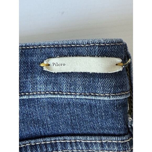 Pilcro Anthropologie Jean Shorts Fit Stet Women Size 29 Blue Stretch Inseam 6.5’ - Picture 5 of 9